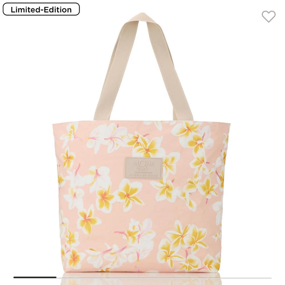 ALOHA Collection Aloha De Mele Pua Melia Day Tripper Tote Bag NWT